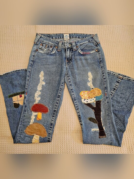 True Religion Denim - TRUE RELIGION ASHBURY PATCHWORK JEANS – SIZE 29 | RARE Y2K BOHO